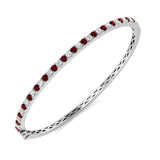 Round Ruby Diamond 1.7 Carat Gemstone Bangle