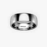 SOFT COURT POLISHED WEDDING RING IN 6MM WIDTH