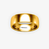 SOFT COURT POLISHED WEDDING RING IN 6MM WIDTH