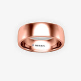 SOFT COURT POLISHED WEDDING RING IN 6MM WIDTH