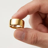 SOFT COURT POLISHED WEDDING RING IN 7MM