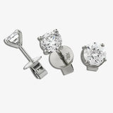 Sabina ROUND BRILLIANT DIAMOND FOUR CLAW SOLITAIRE STUD EARRING HEERA DIAMONDS