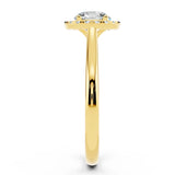 "Sandy" Halo 1.5 Carat Round Cut Diamond Engagement Ring HEERA DIAMONDS