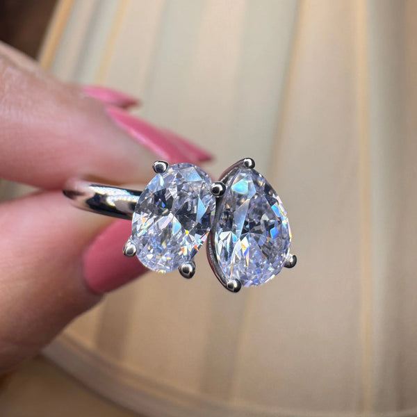"Sara" 1.75 Carat Toi Et Moi Platinum Engagement Ring SS2S05 HEERA DIAMONDS