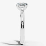 "Sara" 1.75 Carat Toi Et Moi Platinum Engagement Ring Render-Side View