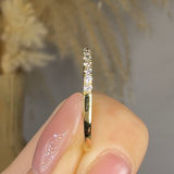 "Savile" 0.1 Carat Natural Diamond Half Eternity Ring HR1927 HEERA DIAMONDS