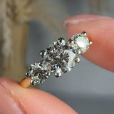 "Senira" 0.7 Carat Round Cut Trilogy Natural Diamond Engagement Ring HR1946