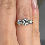 "Senira" 0.7 Carat Round Cut Trilogy Natural Diamond Engagement Ring HR1946