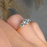 "Senira" 0.7 Carat Round Cut Trilogy Natural Diamond Engagement Ring HR1946