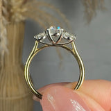 "Senira" 0.7 Carat Round Cut Trilogy Natural Diamond Engagement Ring HR1946