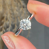 "Serenique" 0.66 Carat Round Cut Natural Diamond Solitaire Engagement Ring MDC577