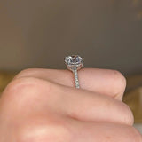 "Sia" Round Brilliant Cut Diamond Micro Set Diamond Shoulder Engagement Ring DSRB39 - HEERA DIAMONDS