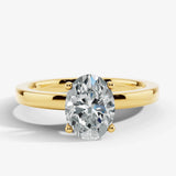 "Silvy" 4 Carat Solitaire Oval Cut Diamond Engagement Ring HEERA DIAMONDS