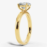 "Silvy" 4 Carat Solitaire Oval Cut Diamond Engagement Ring HEERA DIAMONDS