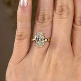"Silvy" 4 Carat Solitaire Oval Cut Diamond Engagement Ring HEERA DIAMONDS