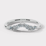 "Sofi" Foliage Marquise and Round Brilliant Cut 0.25ct Diamond Eternity Ring ET60