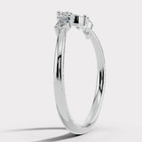 "Sofi" Foliage Marquise and Round Brilliant Cut 0.25ct Diamond Eternity Ring ET60