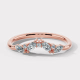"Sofi" Foliage Marquise and Round Brilliant Cut 0.25ct Diamond Eternity Ring ET60