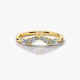 "Sofi" Foliage Marquise and Round Brilliant Cut 0.25ct Diamond Eternity Ring ET60