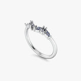 "Sofi" Foliage Marquise and Round Brilliant Cut 0.25ct Diamond Eternity Ring ET60