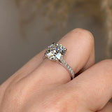 "Solace" 2.50 Carat Round Brilliant Cut Diamond Shoulders Platinum Engagement Ring - HEERA DIAMONDS