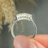 "Solaria" 0.63 Carat Round Cut Natural Diamond Trilogy Engagement Ring MDR4305