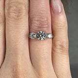 "Solira" 0.7 Carat Round Cut Trilogy Natural Diamond Engagement Ring HR1940