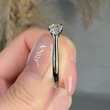 "Solira" 0.7 Carat Round Cut Trilogy Natural Diamond Engagement Ring HR1940