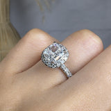 "Solmira" 1.51 Carat Cushion Cut Diamond Shoulder Engagement Ring HLR563 HEERA DIAMONDS