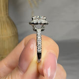 "Solmira" 1.51 Carat Cushion Cut Diamond Shoulder Engagement Ring HLR563 HEERA DIAMONDS