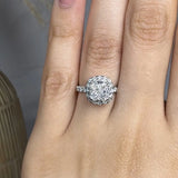"Solmira" 1.51 Carat Cushion Cut Lab Grown Diamond Shoulder Engagement Ring HLR563 HEERA DIAMONDS