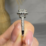 "Solmira" 1.51 Carat Cushion Cut Lab Grown Diamond Shoulder Engagement Ring HLR563 HEERA DIAMONDS