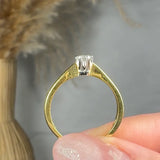 "Solvique" 0.20 Carat Round Cut Natural Diamond Solitaire Engagement Ring MDR969