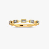 Sparkling Five 0.25 Carat Baguette Cut Diamond Wedding Band BBG300