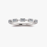 Sparkling Five 0.25 Carat Baguette Cut Diamond Wedding Band BBG300