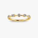 Sparkling Five 0.25 Carat Diamond Mixed Shapes Wedding Band BMX300