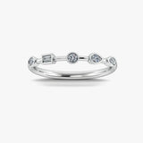 Sparkling Five 0.25 Carat Diamond Mixed Shapes Wedding Band BMX300