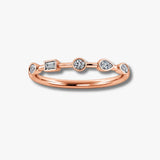 Sparkling Five 0.25 Carat Diamond Mixed Shapes Wedding Band BMX300