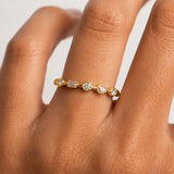 Sparkling Five 0.25 Carat Diamond Mixed Shapes Wedding Band BMX300
