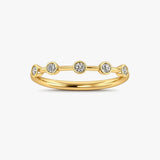 Sparkling Five Round 0.20 Carat Diamond Wedding Band BRB300