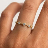 Sparkling Five Round 0.20 Carat Diamond Wedding Band BRB300