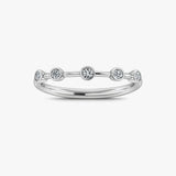 Sparkling Five Round 0.20 Carat Diamond Wedding Band BRB300