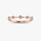 Sparkling Five Round 0.20 Carat Diamond Wedding Band BRB300