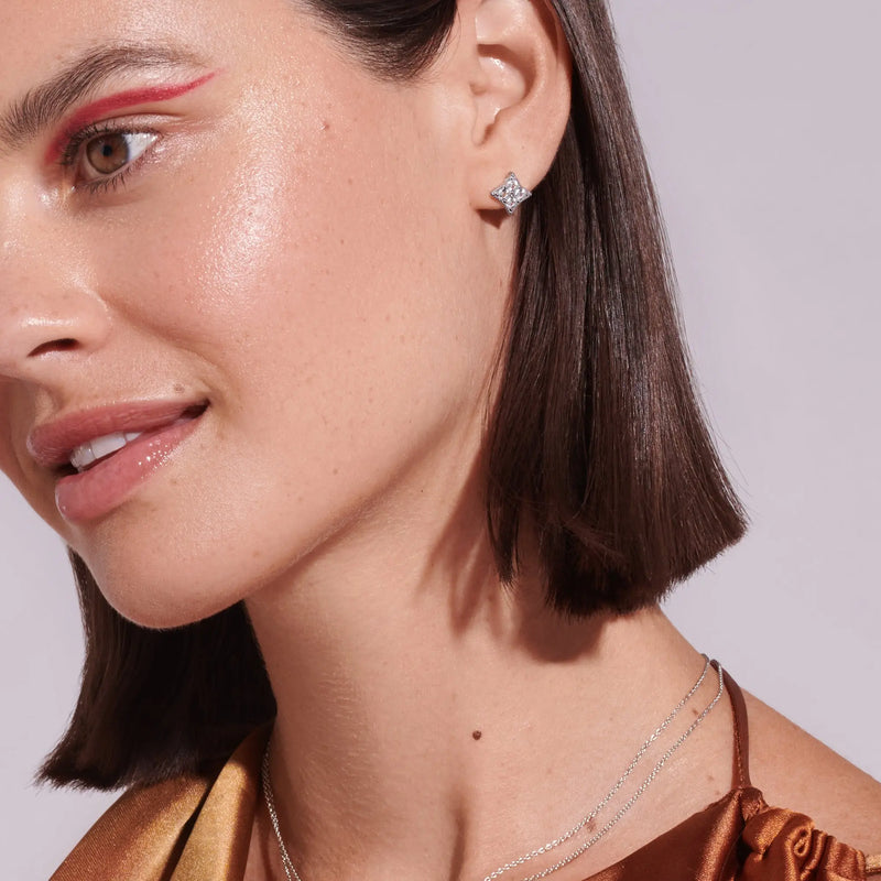 Squared Triangle Earrings Hot Diamonds