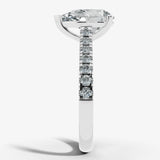 "Starry" 5 Carat Pear Shape Diamond Shoulder Engagement Ring HEERA DIAMONDS