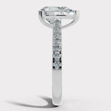 "Starry" 5 Carat Pear Shape Diamond Shoulder Engagement Ring HEERA DIAMONDS