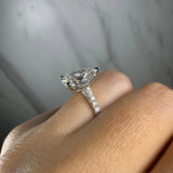 "Starry" 5 Carat Pear Shape Diamond Shoulder Engagement Ring HEERA DIAMONDS