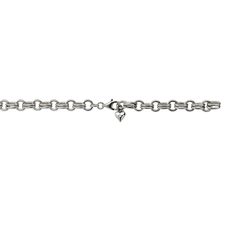 Statement Silver Charm Bracelet Hot Diamonds