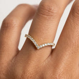 "Stella" V Shaped 0.25ct Micro Set Diamond Eternity Ring ET45