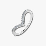 "Stella" V Shaped 0.25ct Micro Set Diamond Eternity Ring ET45